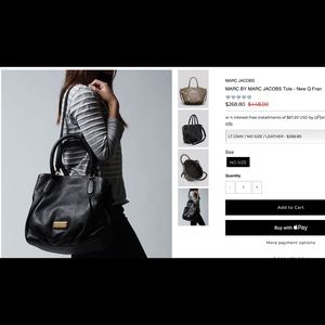 COPY - “New Q Fran” Black Leather Tote
